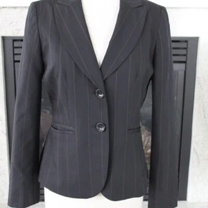 Ann Taylor Pink Black Pinstripe Blazer Suit Jacket wool Women’s Size 2P New - Picture 1 of 2