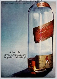Johnnie Walker Red Label Scotch Bottle Vintage 1971 Advertisement - Picture 1 of 5