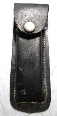 Cuchillo Plegable Vintage Funda Cuero Cinturón Soporte 5.5" x 1.5" Foto 1 de 4