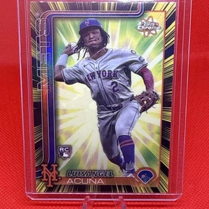 2025 Topps Chrome Luisangel Acuna Radiating Rookies #RR-8 RC Rookie SSP METS - Picture 1 of 6