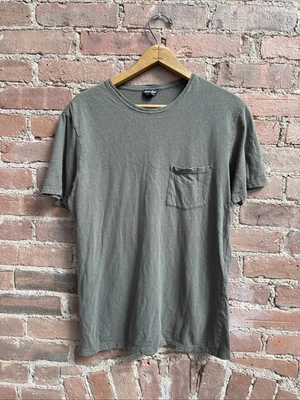 Camiseta para hombre Steven Alan, talla pequeña, oliva militar 100 % algodón, Japón Foto 1 de 4