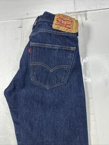 Pantalones de mezclilla para hombre Levi 501 botón recto azul mosca 32x30 #2378 - Imagen 1 de 18