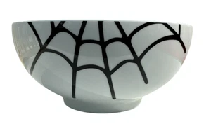 New IKEA KUSTFYR Serving Bowl Black White Spider Web  13 cm (5 ") 106.173.61 - Picture 1 of 3