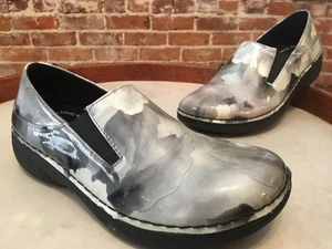 Spring Step Grey Floral Ferrara Professional Nurse Work Shoe Clog Loafer 7.5 New - Picture 1 of 3