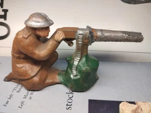 American Metal Machine Gunner On Stump - Picture 1 of 2