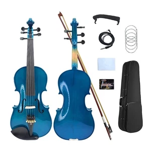 5String Electric violin Maple Spruce Wood Acoustic Violin Ebony Fittings 4/4 - Picture 1 of 8