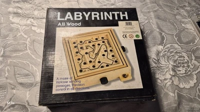Kugel - Labyrinth ⚪️ Spiel aus Holz / Geschicklichkeitsspiel / 1 Kugel - Bild 1 von 3