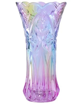 WHJY 9 inch Crystal Glass Colorful Vase for Centerpieces,Smoking, Flower Arra... - Image 1 of 4