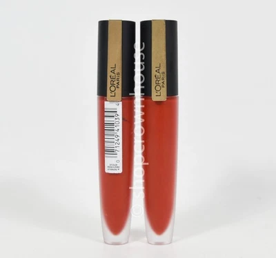 2 colores de labios líquidos mate duraderos Loreal Rouge Signature #452 EMPODERADOS Foto 1 de 2