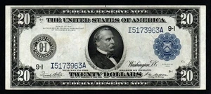 1914 $20 BETTER MINNEAPOLIS LARGE Size CRISP XF Federal Reserve Note! - Picture 1 of 2