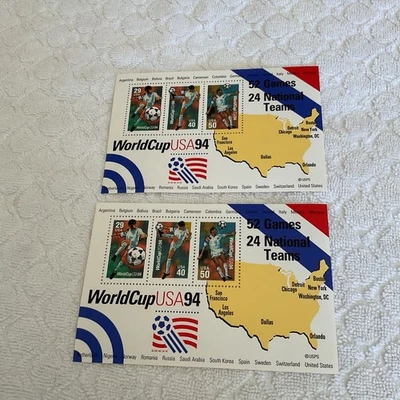 U.S.-(-1990’s-)-WORLD CUP USA’94—lot Of 2 MINI SHEETS.MNH - Image 1 of 2