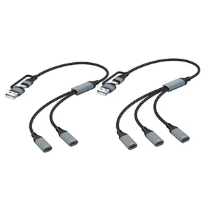 2/3 in 1 USB/Type C Host Power Splitter USB Adapter to Type C Male Female Cable - Picture 1 of 10