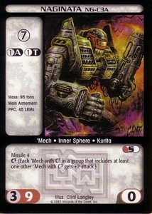 Naginata (NG-C3A) - Mechwarrior - Battletech CCG - Imagen 1 de 6