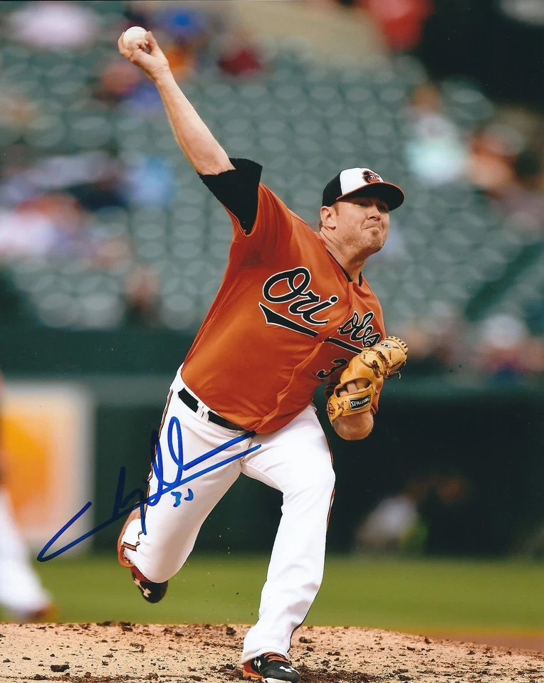 Autographed CHRIS TILLMAN Baltimore Orioles 8x10 photo - COA  - Image 1 of 1