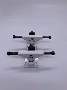Husky Skateboard /Penny Style Board Trucks White 3.25"-Hangers 6"-Axles Pair - Picture 1 of 1