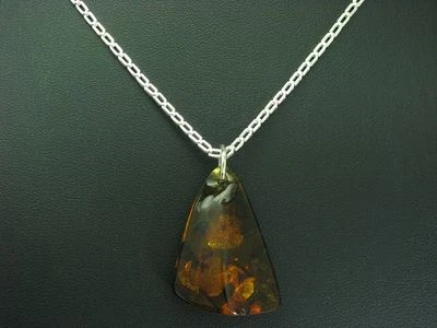 925 Argento Sterling Collana Pendente Con Pressbernstein Carico/7,8g/52,5 CM - Immagine 1 di 3