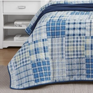 Martha Stewart Sailboat Patchwork Yarn-Dyed Quilt Set, Twin - Picture 1 of 2