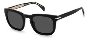 DAVID BECKHAM DB7076/S 807 OCCHIALI SOLE SQUADRATI ACETATO NERO FUMO - Picture 1 of 4