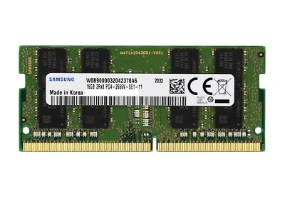 Samsung 1x16GB PC4-21300 DDR4 2666 MHz SODIMM Laptop Memory RAM M471A2K43CB1-CTD - Image 1 of 2