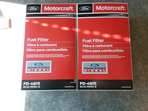 2 New Ford Motorcraft FD4615 Fuel Filter 11-16 6.7L DIESEL F250 F350 F450 F550 - Imagen 1 de 1