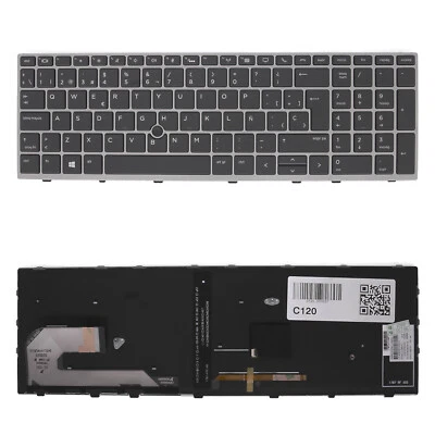 Teclado para Portátil HP Elitebook 850 G5 G6 ZBook 15u G5  Backlit marco plata - Imagen 1 de 4