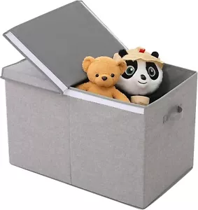 Large Collapsible Storage Box Folding Jumbo Storage Chest Toys Kids Room Toy Box - Picture 1 of 19