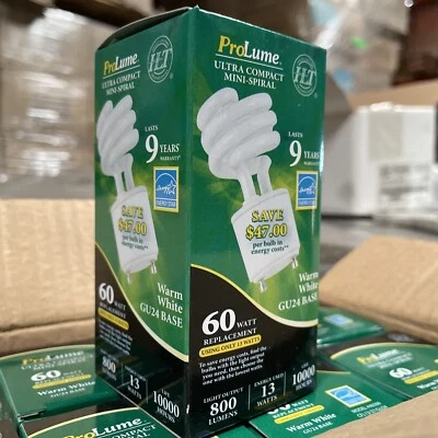 (C) (20 QTY) HALCO CFL13 27K GU24 Base T2 60W/13W Bulb Lamps white 2700K 46506⚡️ - Image 1 of 4