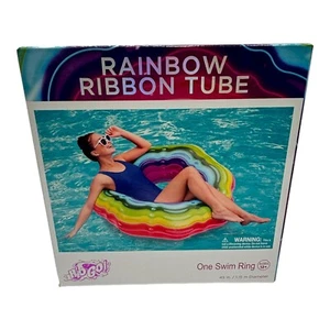 Swimming Tube Swim Inflatable Rainbow Ribbon Bestway Water Toy - Picture 1 of 6