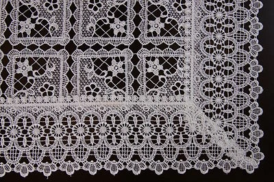 GRANTLINEN Embroidery Lace Placemat Table Mat Runner Solid White Beige Wedding Bridal Party