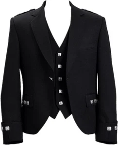 Men's black Kilkenny Scottish Argyll Jacket Equivalent (see description) - Picture 1 of 11