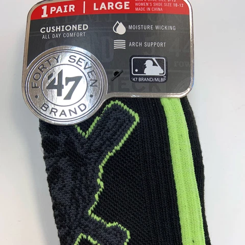 47 Brand Pittsburgh Pirates Warrant Performance Sport Sock Lime Green Large Cover