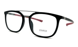 NEW STARCK SH3047 0002 MATTE BLACK AUTHENTIC EYEGLASSES 54 - 18 - Picture 1 of 4