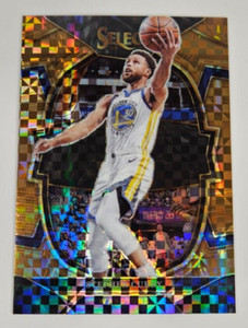 2022-23 Panini Select Concourse Copper Plaid Prizm #27 Stephen Curry - /49