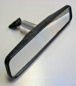 VINTAGE BLACK UNIVERSAL DAY/NIGHT INTERIOR REAR VIEW MIRROR CAR TRUCK RAT ROD - Picture 1 of 4