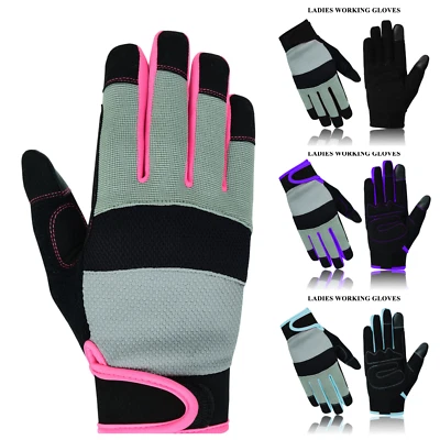 SWIFT WEAR Guanti da Lavoro Donna Protezione Mani Meccanico Contadino Giardinaggio Fai da Te Imbottiti Sicurezza