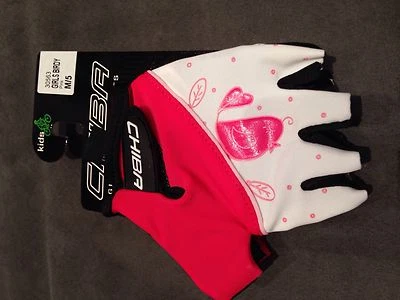 Fahrradhandschuhe Chiba Girls - kleiner Vogel weiss pink - Größe S 4 - NEU  - Bild 1 von 2