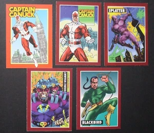 Captain Canuck Reborn 5 x Semple Promo TRADING CARDS 1993 RICHARD COMELY - Picture 1 of 2