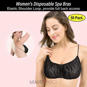 50 Pcs Disposable Spa Bras - Women's Backless Bra Underwear for Spray Tanning - Picture 1 of 11