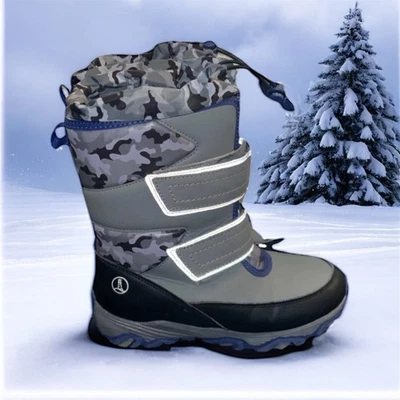 Botas de invierno aisladas Lands’ End Snow Flurry talla 3 niños Foto 1 de 4