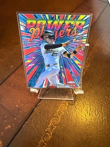 2025 TOPPS CHROME LOGOFRACTOR BRENT ROOKER POWER PLAYERS LOGOFRACTOR CARD A'S - Picture 1 of 2