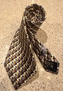 ERMENEGILDO ZEGNA Multi Color Silk  Men Neck Tie W:3 3/4" BY L:59" MADE IN ITALY - Picture 1 of 19