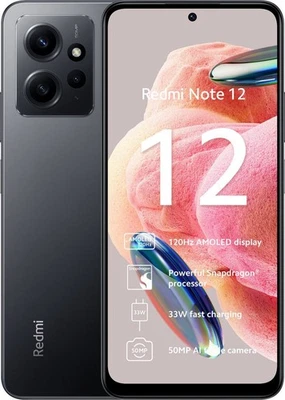 XIAOMI Redmi Note 12 4G 64GB Onyx Gray Molto Buono - Ricondizionato - Immagine 1 di 4