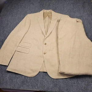 Ralph Lauren Purple Label Kent Linen Sharkskin 2pc Suit Jacket Mens 44R $3,295 - Picture 1 of 22