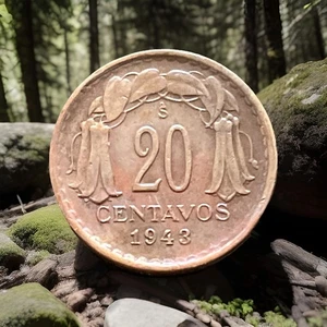 Chile 1943 20 Centavos KM#177 Alto Grado Muy Buen Estado DG2 - Imagen 1 de 3