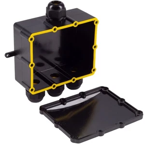 Outdoor Abzweigdose wasserdicht IP68 Schutzklasse schwarz große Box 4-fach 1x3 - Picture 1 of 3