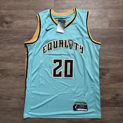 Camiseta cosida Sabrina Ionescu #20 New York Liberty Equality talla pequeña nueva con etiquetas Foto 1 de 4