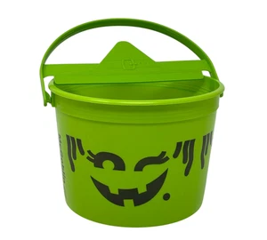 MCDONALD'S McGoblin Green Trick or Treat Halloween Bucket Pail 2022 EUC Handle - Picture 1 of 3