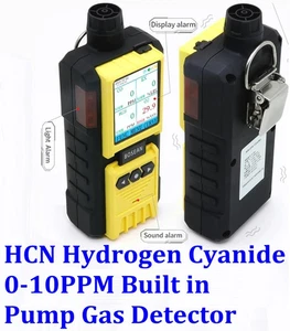 HCN Hydrogen Cyanide Gas Detector Built in Pump Curve Display Sensor 0-10PPM - Picture 1 of 12