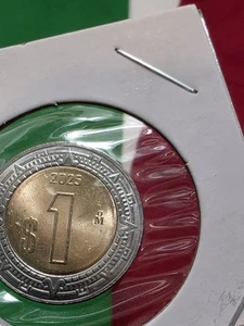 RARE 2025 Mexico $1 Pesos Coin AU- KM 616 Bimetallic ๐ฒ๐ฝ BRILLIANT GEM Bin 3 - Picture 1 of 6