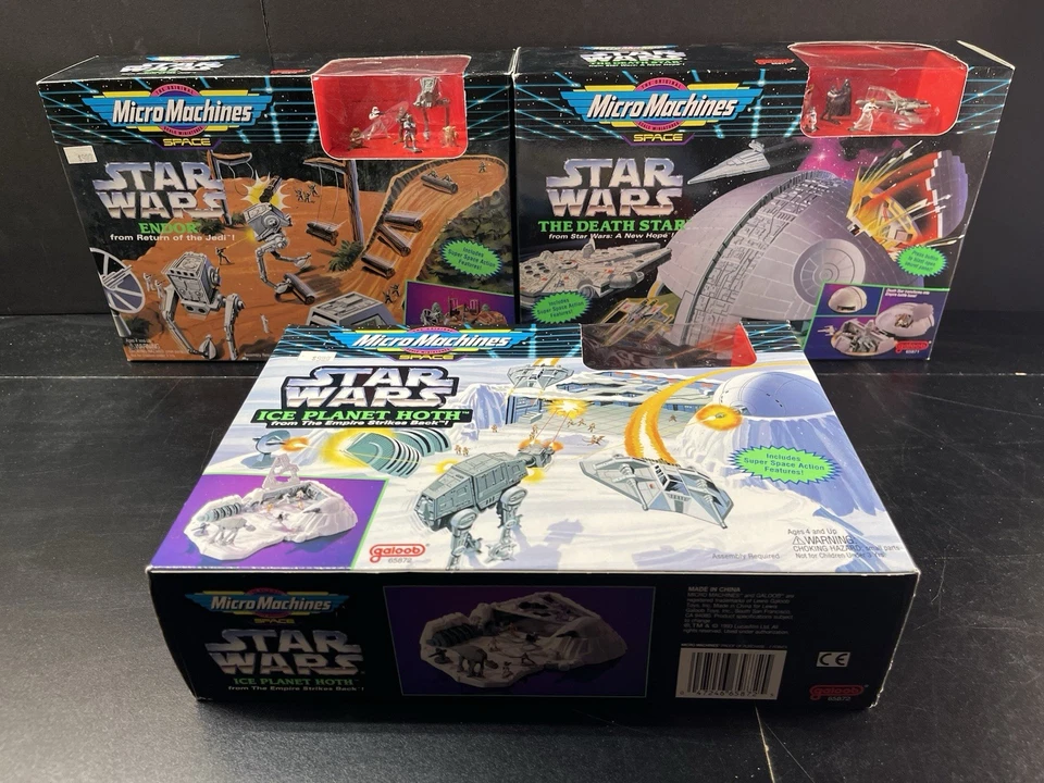 Star Wars Micro Machines 1993 juego lote x 3 sellado Estrella de la Muerte Endor Hoth Foto 1 de 4